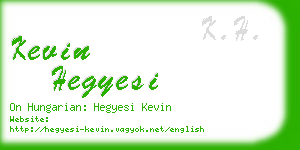 kevin hegyesi business card